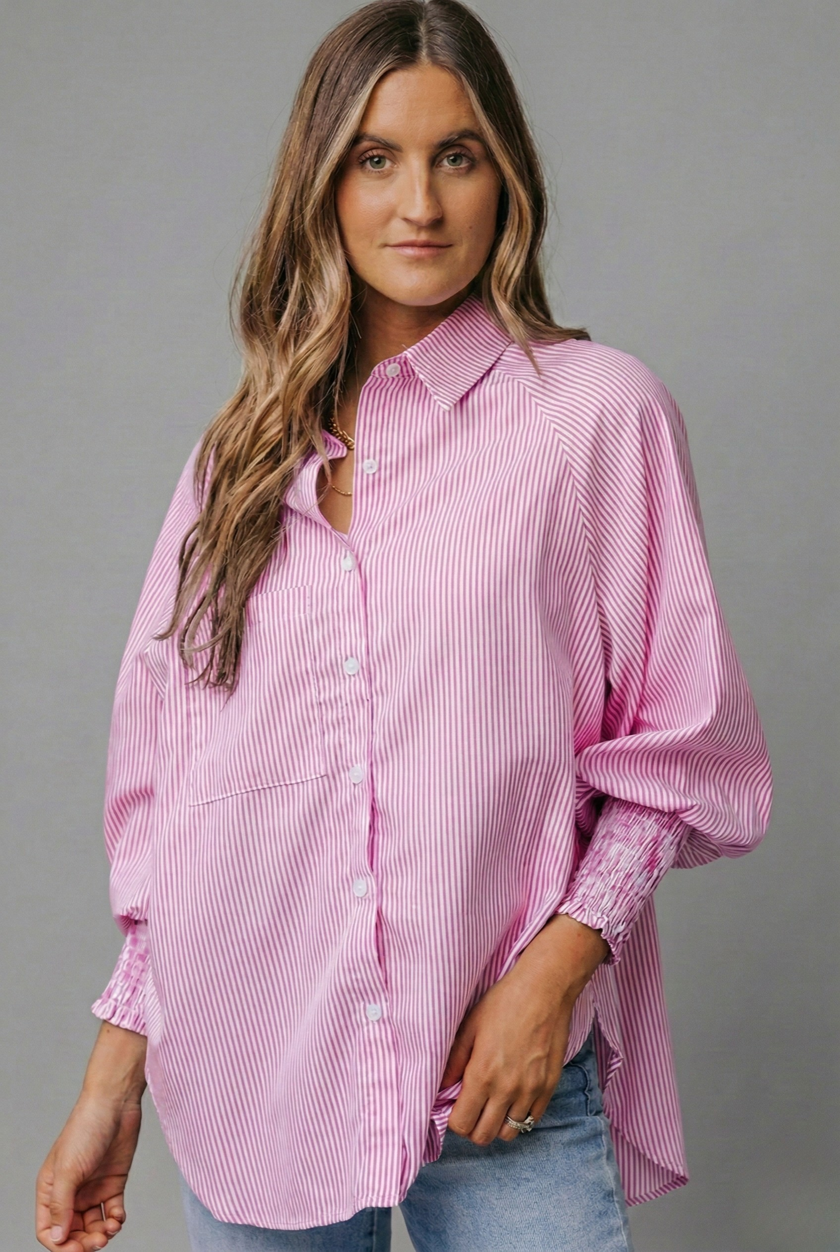Bubble Pocket Button Down