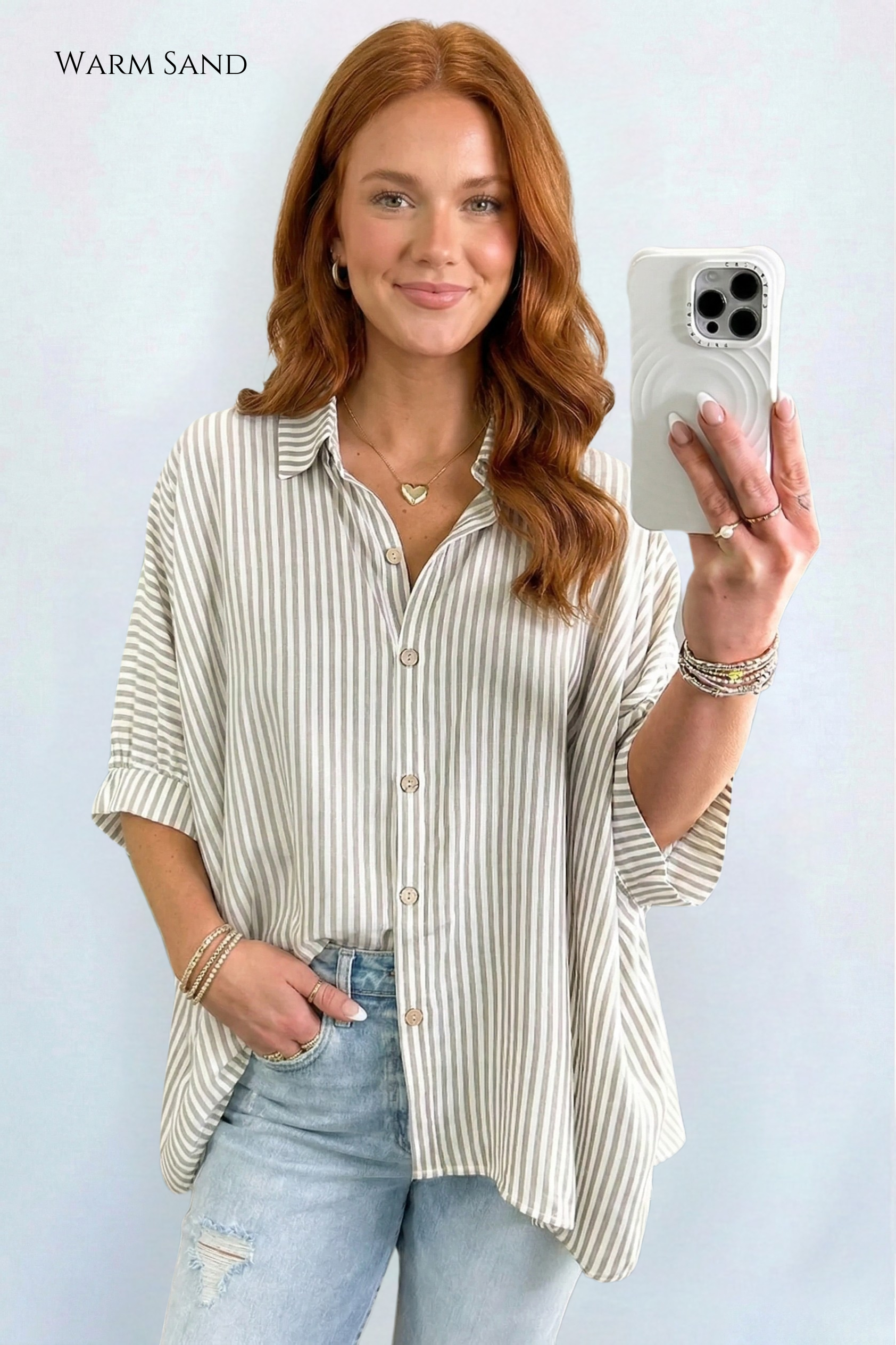 Tiffany Stripe Button Down